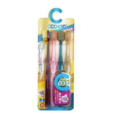 日本CCOKIO宽头65束软毛牙刷成人男女士专用正品大刷头家庭装家用