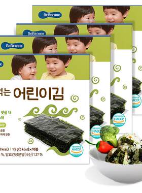 bebecook韩国海苔片4盒