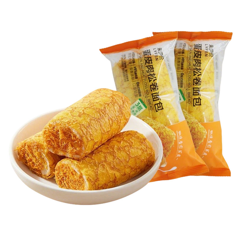 来伊份蛋皮肉松卷面包代早餐糕点心吐司下午茶小吃办公室休闲零食