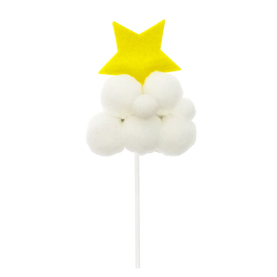 毛球云朵星星月亮蛋糕装饰插件
