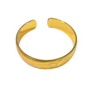 仿黄金镀金手镯女款精品镯子实心加厚宽版祥云碎冰冰CNC开口手环