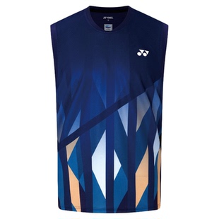 YONEX尤尼克斯羽毛球服 yy男款女无袖背心速干T恤1104225比赛球衣