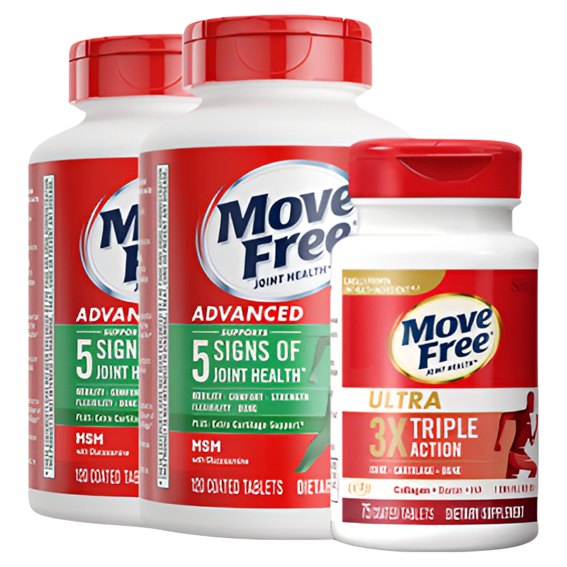 【送礼佳选】Move Free益节氨糖绿瓶*2+白瓶臻选礼盒进口