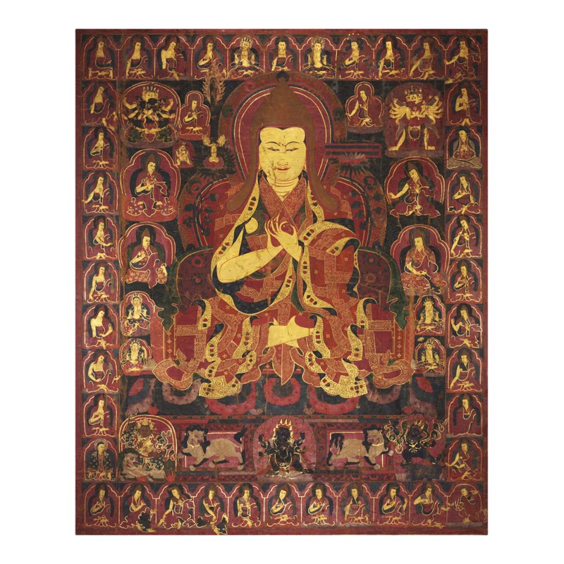 藏式唐卡《宗喀巴像》客厅装饰画