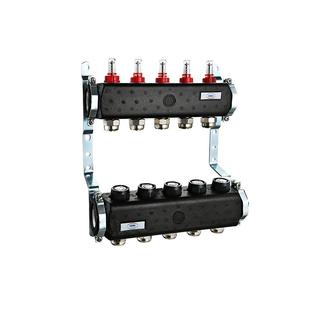 流量计不锈钢地暖分水器 EPP保温棉大流量家用暖气分水器排放气阀