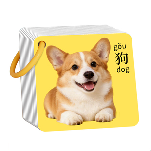 动物卡片早教认知幼儿启蒙书识字看图识物婴宝宝一岁儿童益智玩具