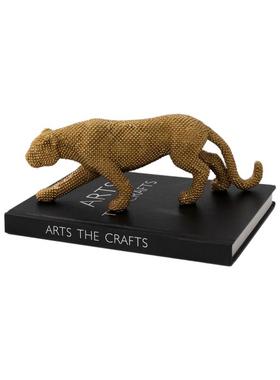 现代轻奢风样板间桌面金色动物猩猩豹子创意摆件组合软装搭配装饰