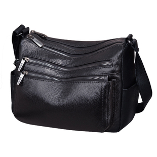 斜背包包女2026新款时尚百搭头层牛皮单肩包休闲真皮妈妈包斜挎包