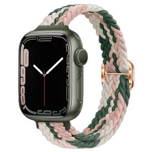 适用applewatch9表带10/11代苹果手表S8表带iwatch7/6/5/se尼龙编织透气新Ultra3小蛮腰替换腕带男女弹力单圈