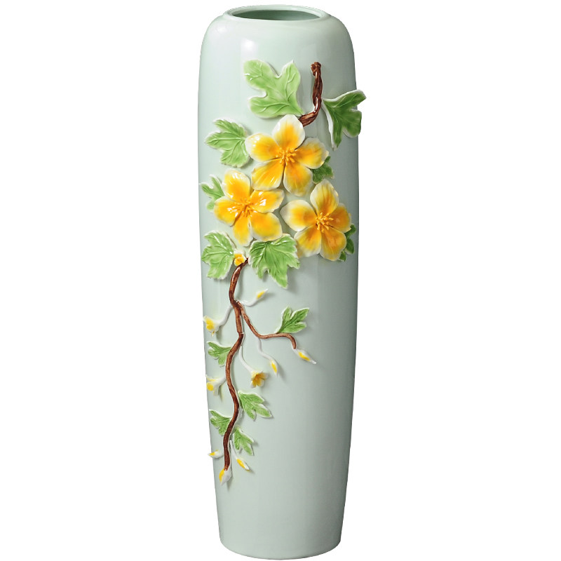 陶瓷新中式风插花手工艺品摆件