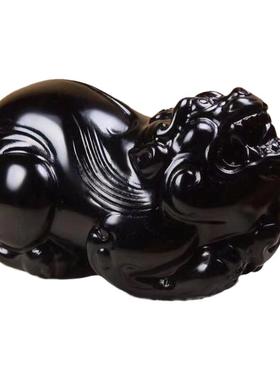 新疆和田玉和田墨玉雕刻貔貅吊坠立体手把羊脂玉天然招财收藏男女