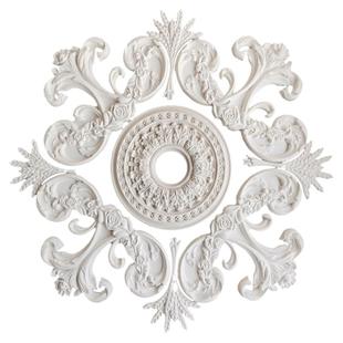 杰云法式石膏灯盘角花拼花吊顶雕花角小红书非PU线条欧式吊灯造型