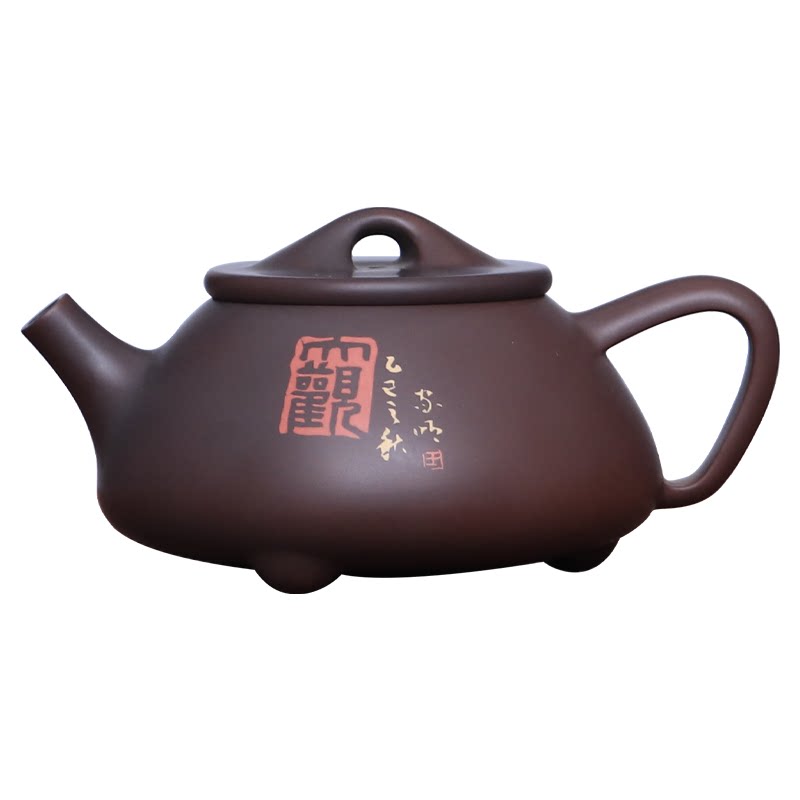 王家明大师200ml石瓢壶紫陶茶壶