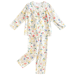 2026新款宽松棉绸睡衣女款夏天薄款空调服人造棉家居服套装春秋季