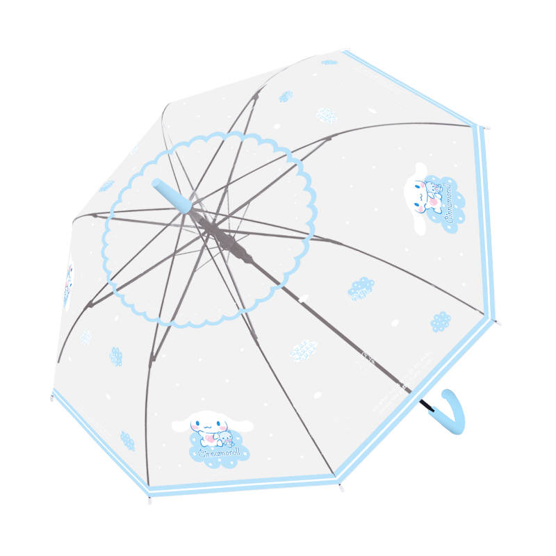 三丽鸥正版玉桂狗儿童雨伞女童男孩透明自动高颜值长柄伞上学专用