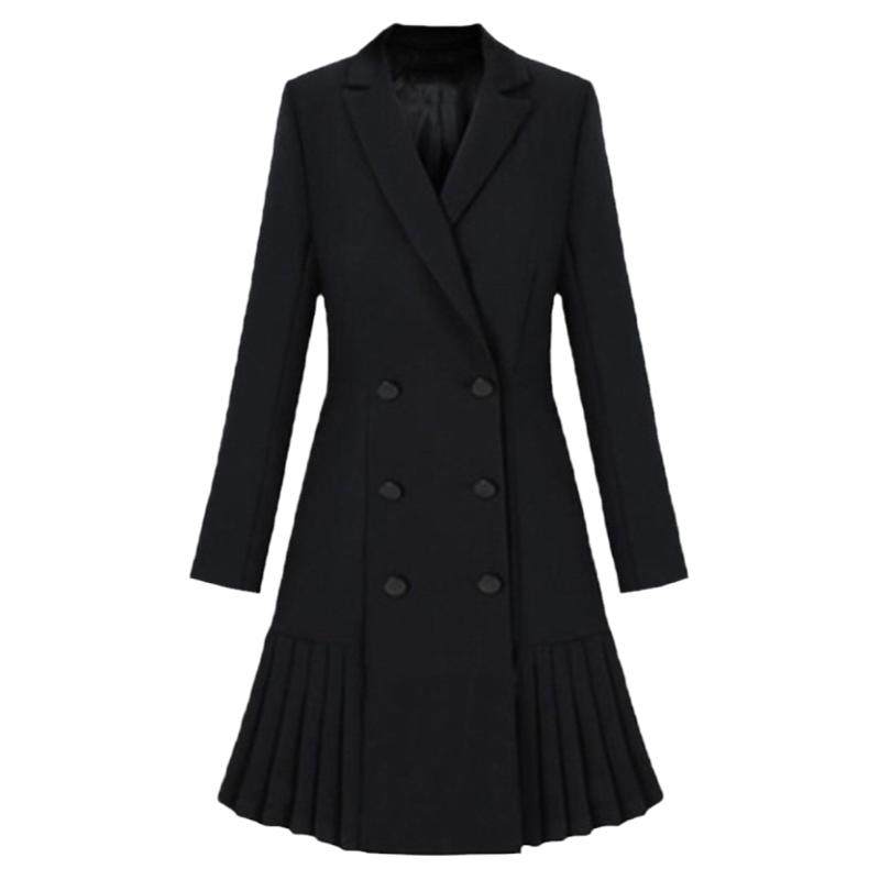 胖mm200斤大码西装外套百褶西服