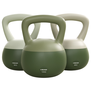 HEAD海德软底壶铃女士健身家用器材6公斤练翘臀提壶哑铃深蹲训练