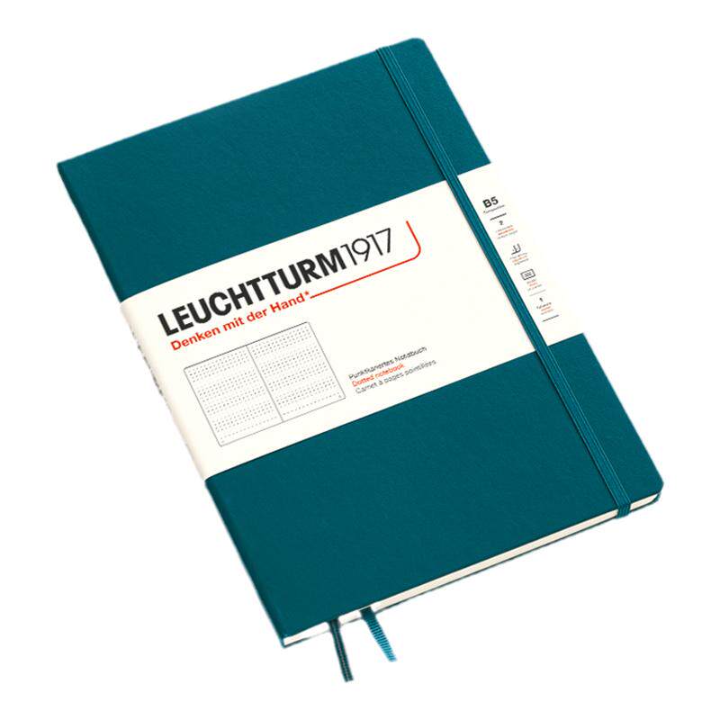 LEUCHTTURM1917德国灯塔经典系列B5软皮笔记本子记事本商务横格笔记本点格方格手账日记本【可定制印名字】