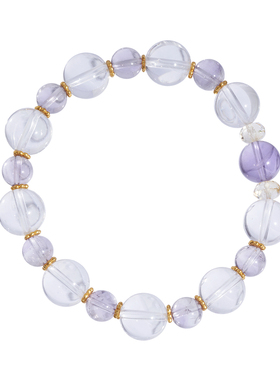 赛赛莉安天然紫水晶手链高级感小众设计精致手串转运叠戴串珠情绪