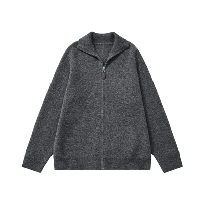 开衫绵羊毛立领保暖针织衫