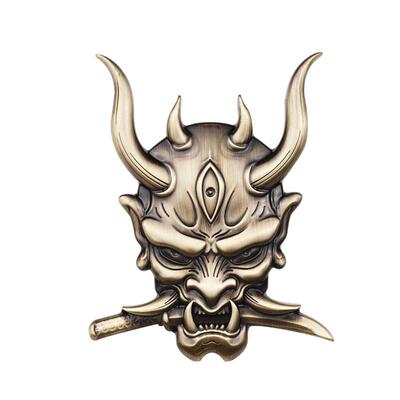 汽车个性鬼武士金属侧标