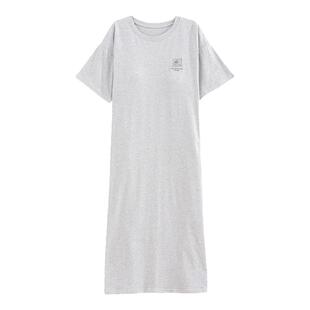 凉感睡裙女款2026新款夏季带胸垫纯棉短袖可外穿夏天慵睡衣女款