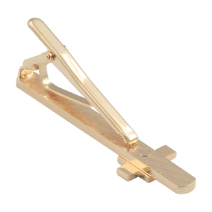 男士金色十字架领带夹商务正装简约韩版长短款