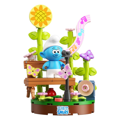 JAKI佳奇蓝精灵盲盒积木