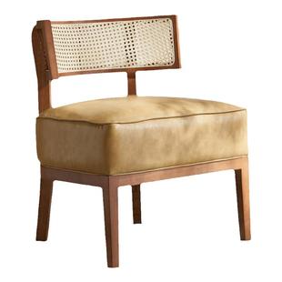 藤编实木阳台小桌椅三件套咖啡厅奶茶店商业家具藤椅茶几组合单人