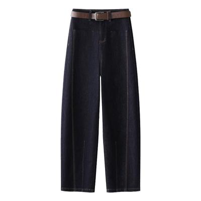 爆款牛仔镰刀裤女时尚弯刀裤