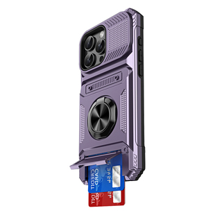 隐藏式卡套适用iPhone16ProMax手机壳带指环支架苹果15内置卡包一体14plus放小卡13车载磁吸11零钱女17防摔男