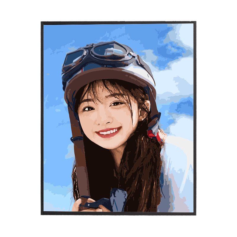 数字油画照片定制DIY填充真人油彩画手工手绘制作创意礼物填色画
