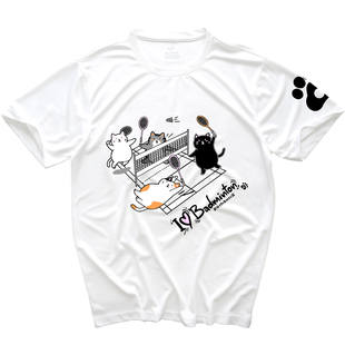 卡通儿童羽毛球文化衫短袖速干运动上衣男童女童定制T恤球服夏季