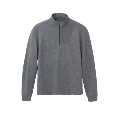 MrBu布先生保暖立领长袖t恤男2025秋冬新款商务半拉链上衣BT16872