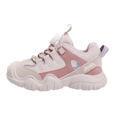 JEEP女童运动鞋软底防滑跑步鞋秋冬加绒二棉男童休闲鞋儿童鞋女孩