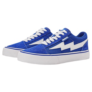 MINISO/名创优品鞋子男蓝色运动滑板鞋情侣帆布鞋复仇风暴闪电鞋