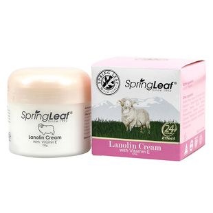 澳洲直邮Spring Leaf绿芙保湿补水绵羊油100g羊胎素VE面霜原装进