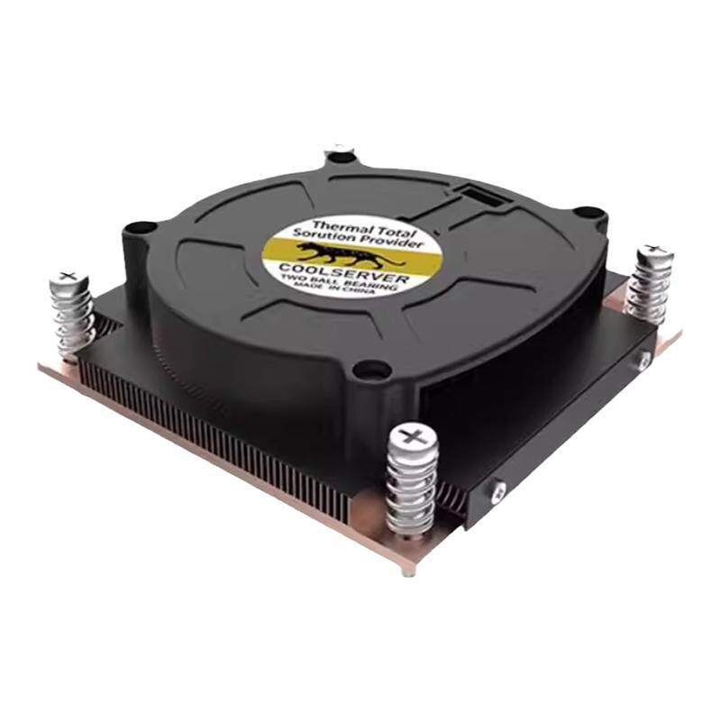 coolserver金钱豹1U1700散热器CPU风扇超薄12代13代 全铜温控180W