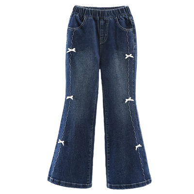 迪士尼女童牛仔裤秋冬加绒加厚