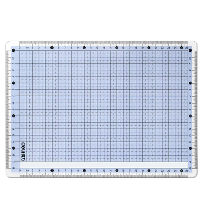 得力带刻度透明软垫板小学生专用