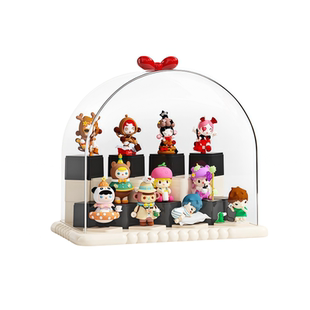 盲盒收纳展示架labubu挂件透明亚克力防尘泡泡玛特手办阶梯展示盒