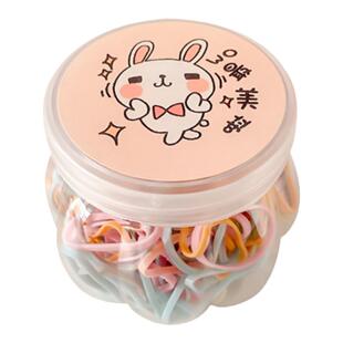 一次性皮筋儿童胶圈女彩色扎头发橡皮筋宝宝不伤发弹性好小号发圈