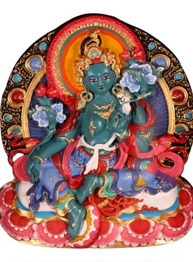 藏式红泥擦擦财神六臂供摆件
