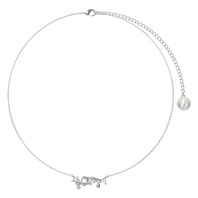 BOONEE音符星星宝石拼接项链