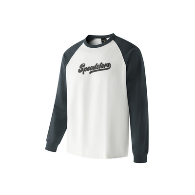 极速拍档SPEEDSTERS 速干T恤 长袖 复古LOGO 拼色插肩  原创个性