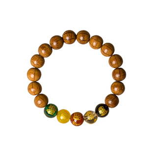 清凉五台山六道木五色琉璃手串招米民族风五路财神手串男女款手链