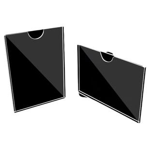 亚克力卡槽盒a4宣传栏广告牌定制塑料公告栏铭牌透明标识公示牌门牌透明板寸照片标签展示盒定制