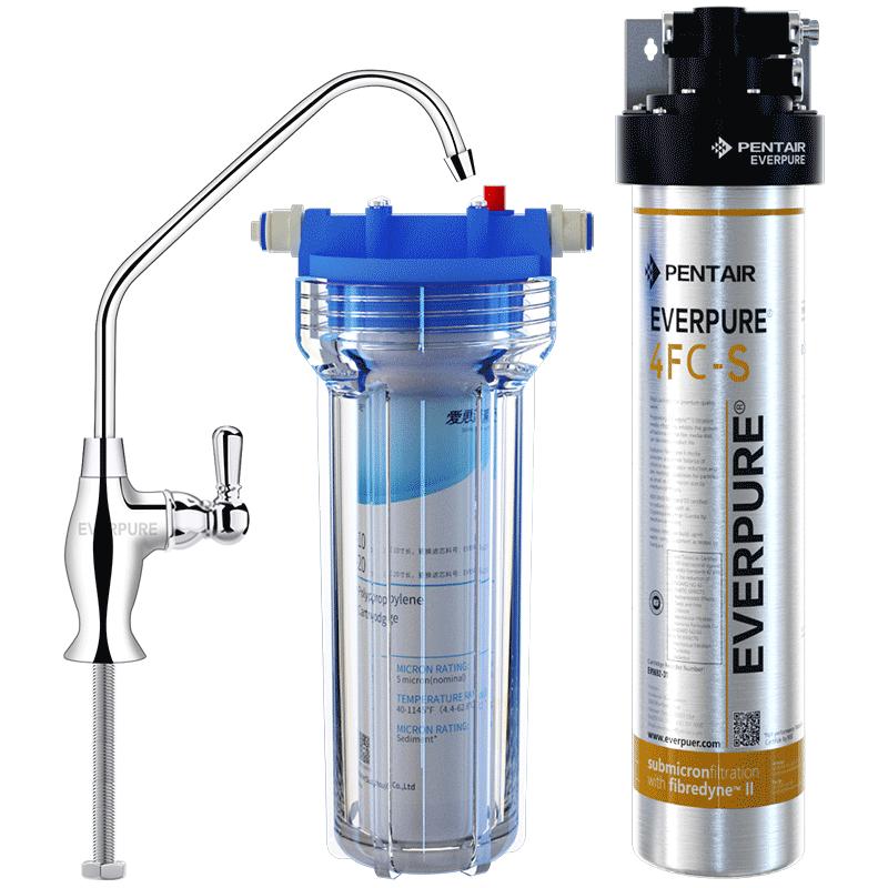 爱惠浦净水器家用自来水过滤器厨房净水机矿物质直饮超滤机4FC-S