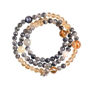 天然蓝兔毛水晶手串补水高颜值女款叠戴转运暴富聚财吸金财富招米