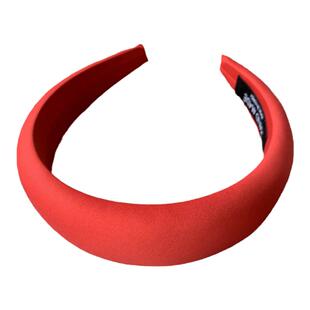 韩国红色丝绒高颅顶发箍显脸小厚海绵头箍高级感发卡港风头饰女春